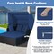 Costway Patio Rattan Daybed Lounge Retractable Top Canopy Side Tables Cushions